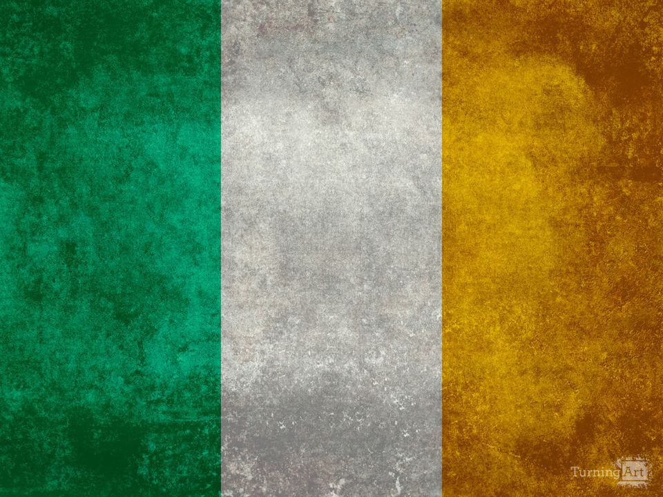 Vintage National flag of the Republic of Ireland 