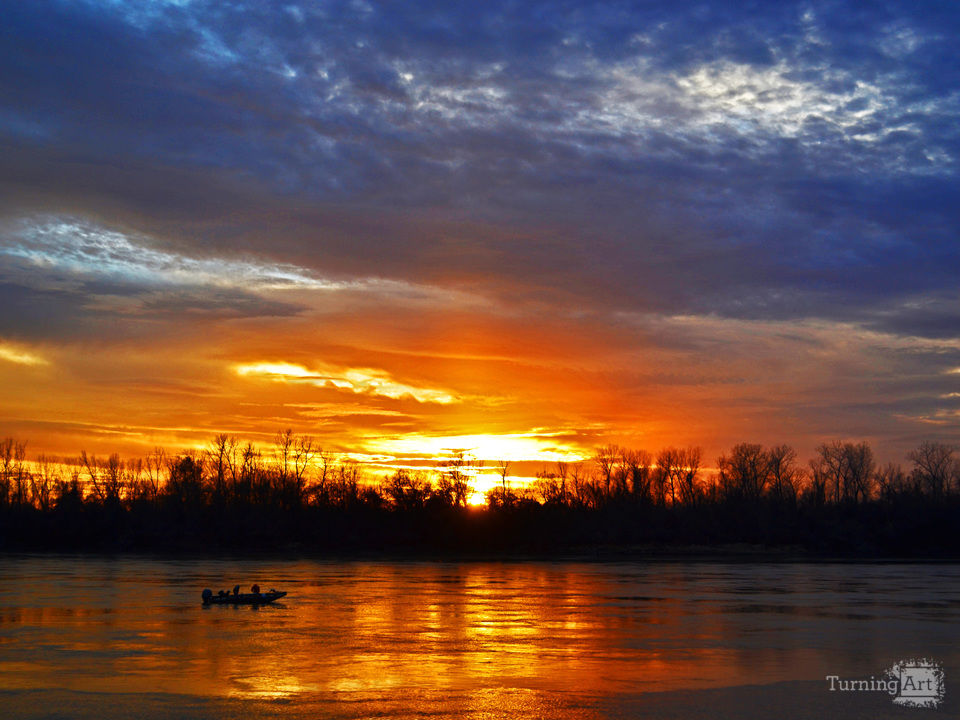 Fishing on the river