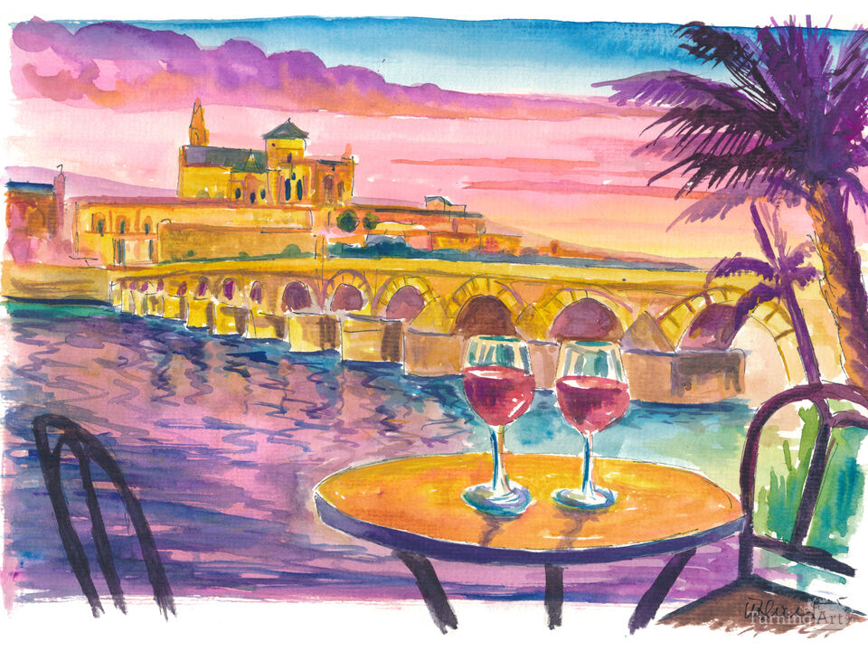 Sunlight over the Guadalquivir and Mezquita Córdoba