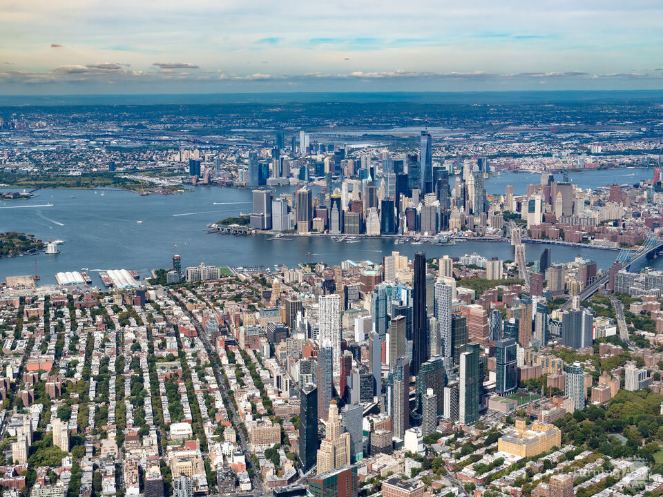 Aerial view of the New York City