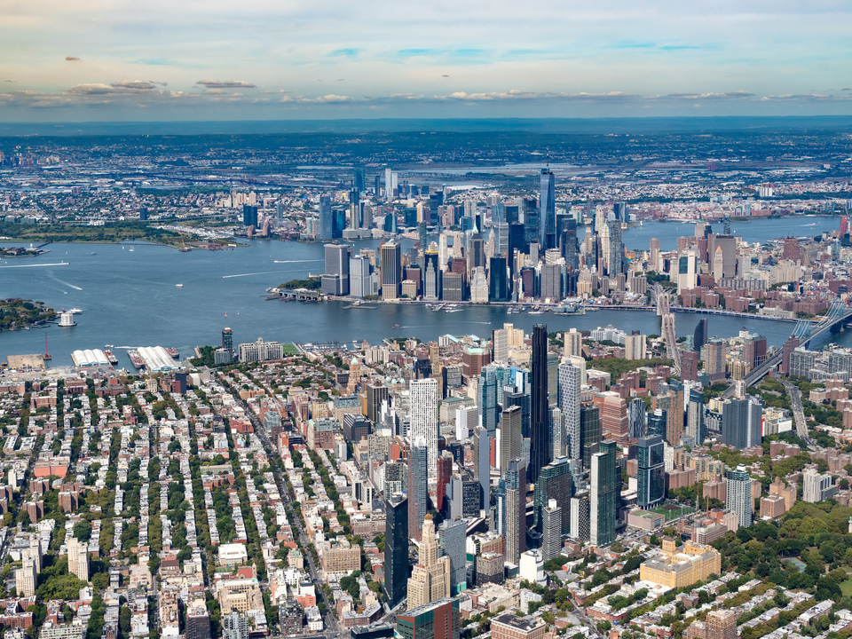 Aerial view of the New York City