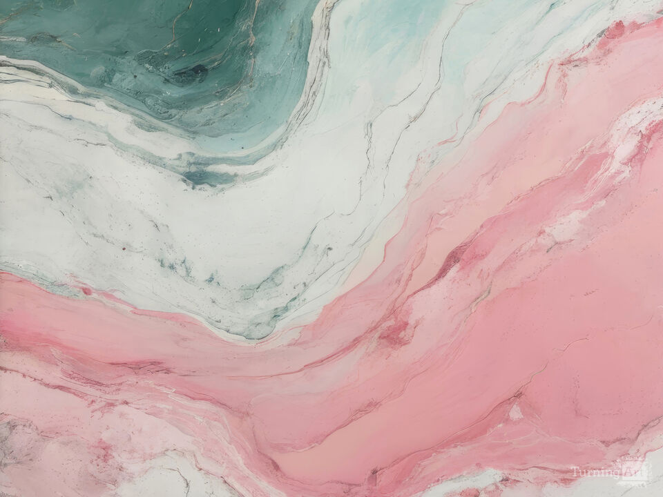 Green and Pink Marble