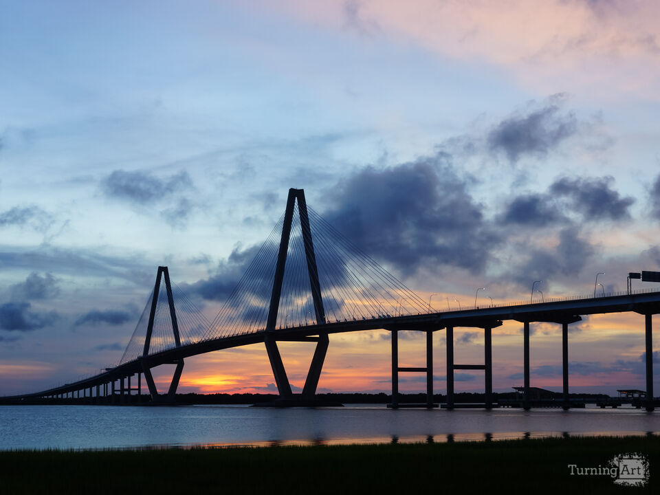 Charleston's Iconic Bridge Sunset
