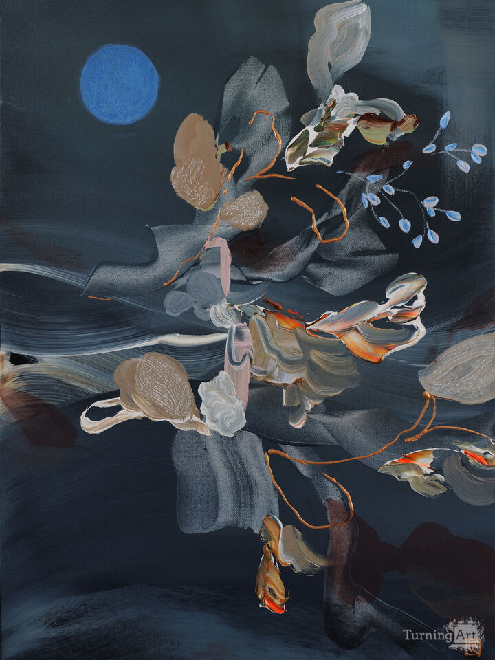 Dreaming In Cerulean Diptych (a)