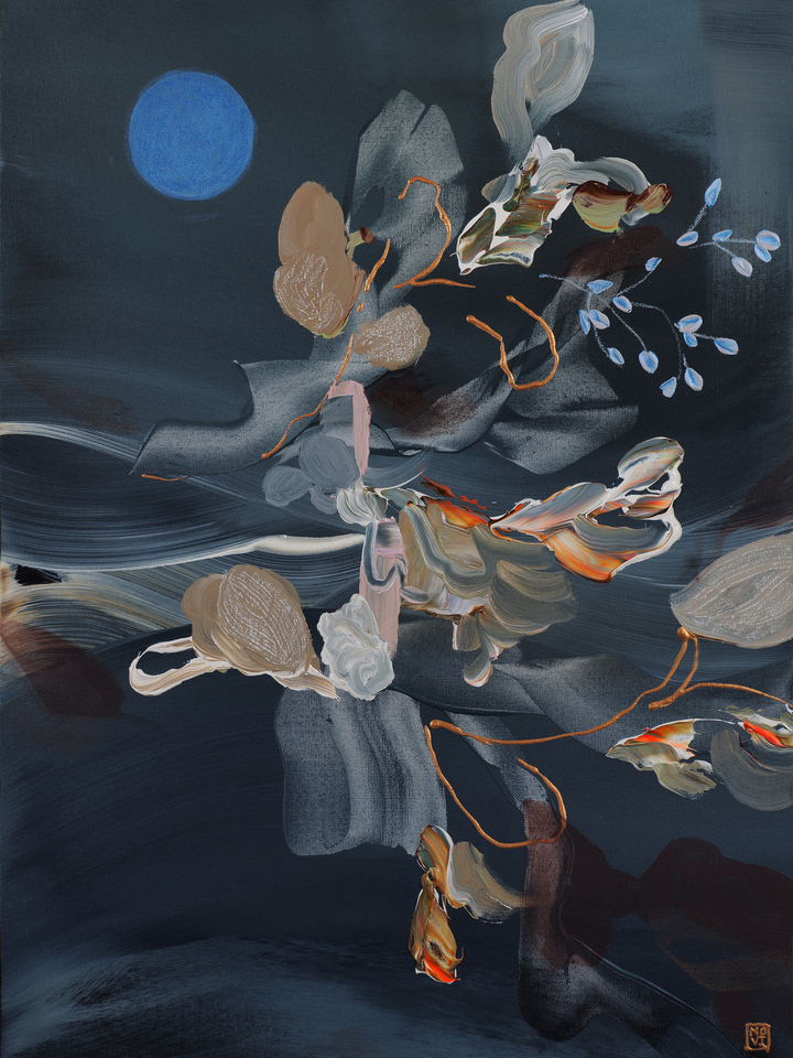 Dreaming In Cerulean Diptych (a)