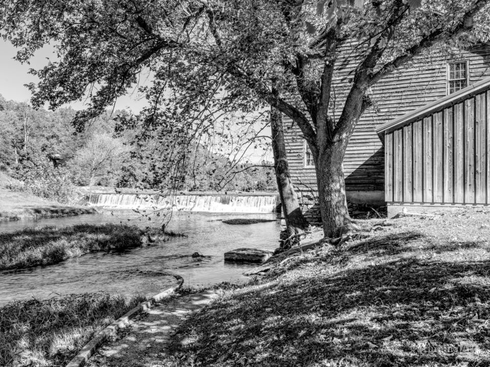 Backside Of Jolly Mill Grayscale