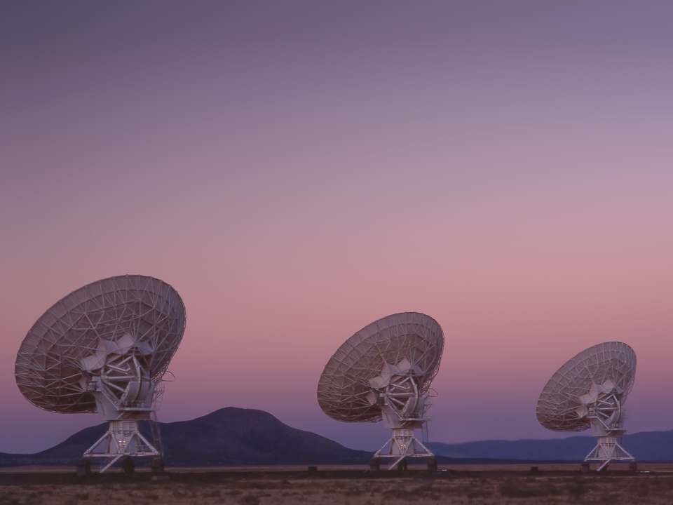 VLA dusk pink glow