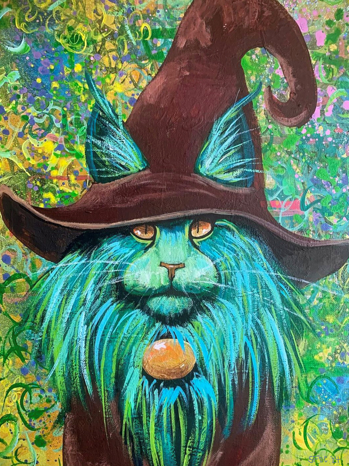 Green Magic Cat