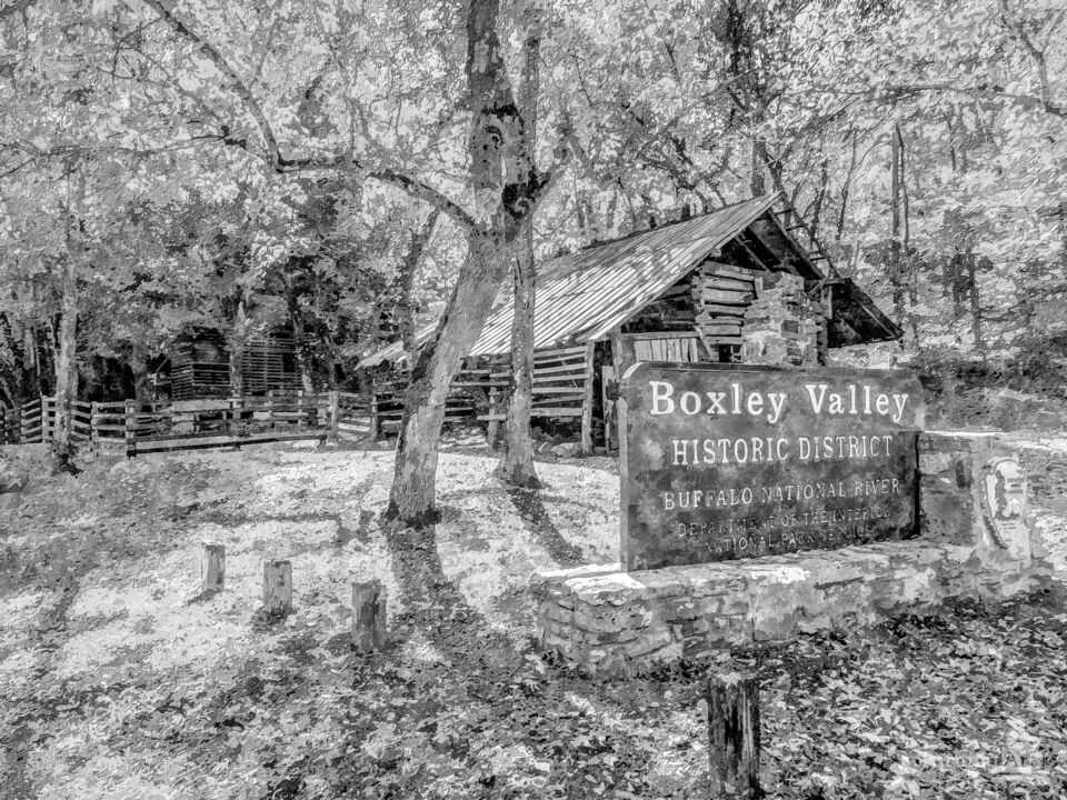 Boxley Valley Historic District  Painterly Grayscale