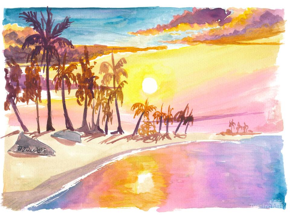 Golden Sunset Serenity on Utila Island Honduras