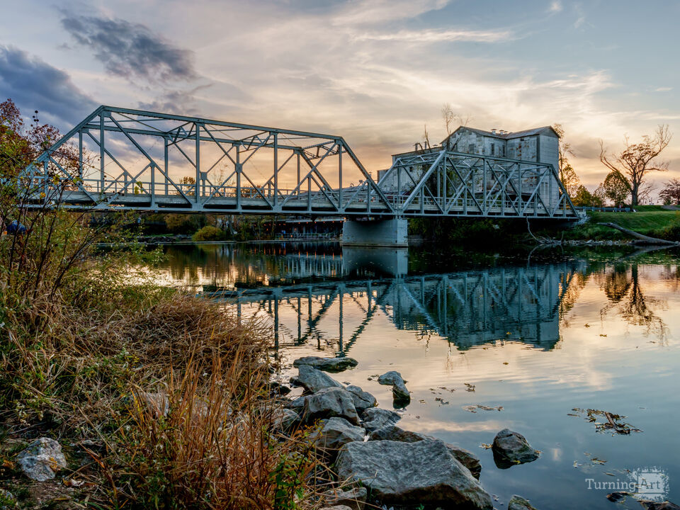 Fall Sunset At Ozark Mill