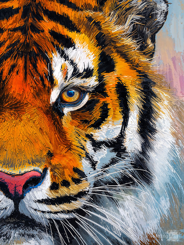 Vivid Tiger Close-Up