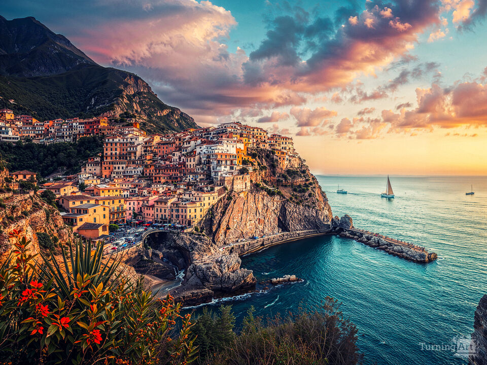 Magical Coastal Scene - Italian Style