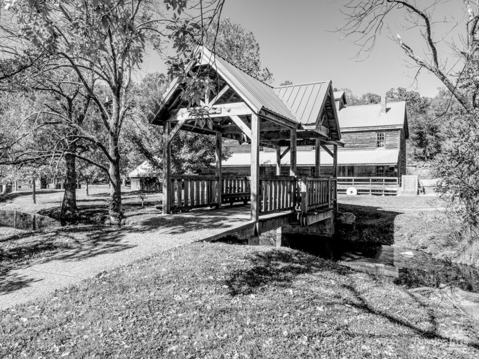 Bridge To Jolly Mill Grayscale