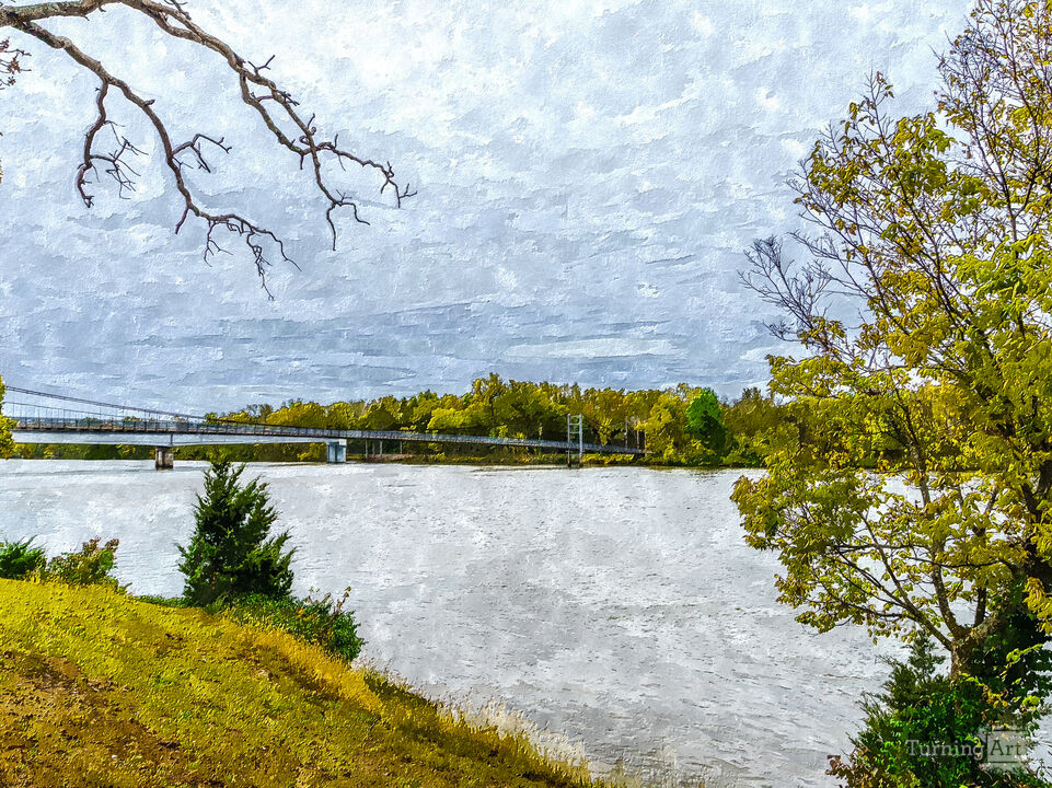 Truman Lake And Joe Dice Bridge Painterly