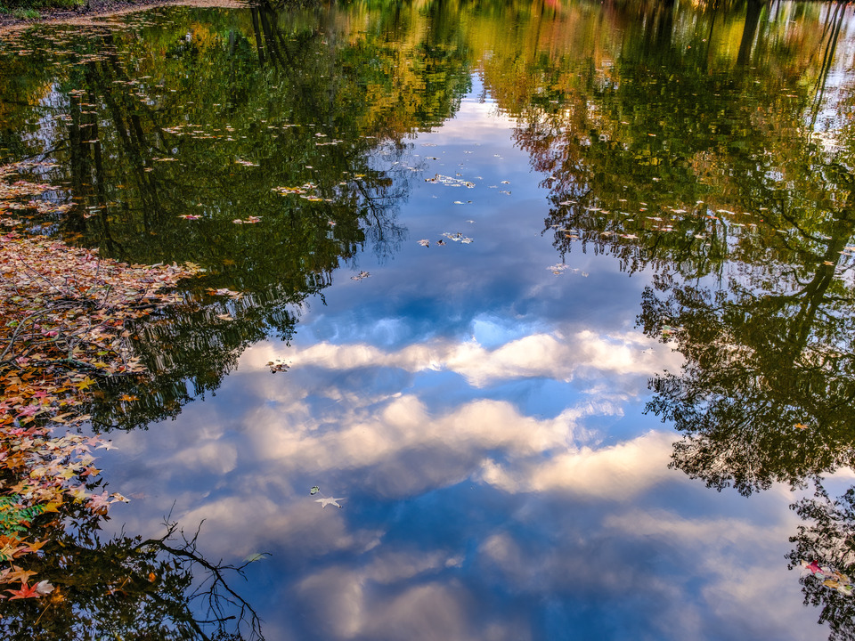Dusk reflected on Bellevue Lake