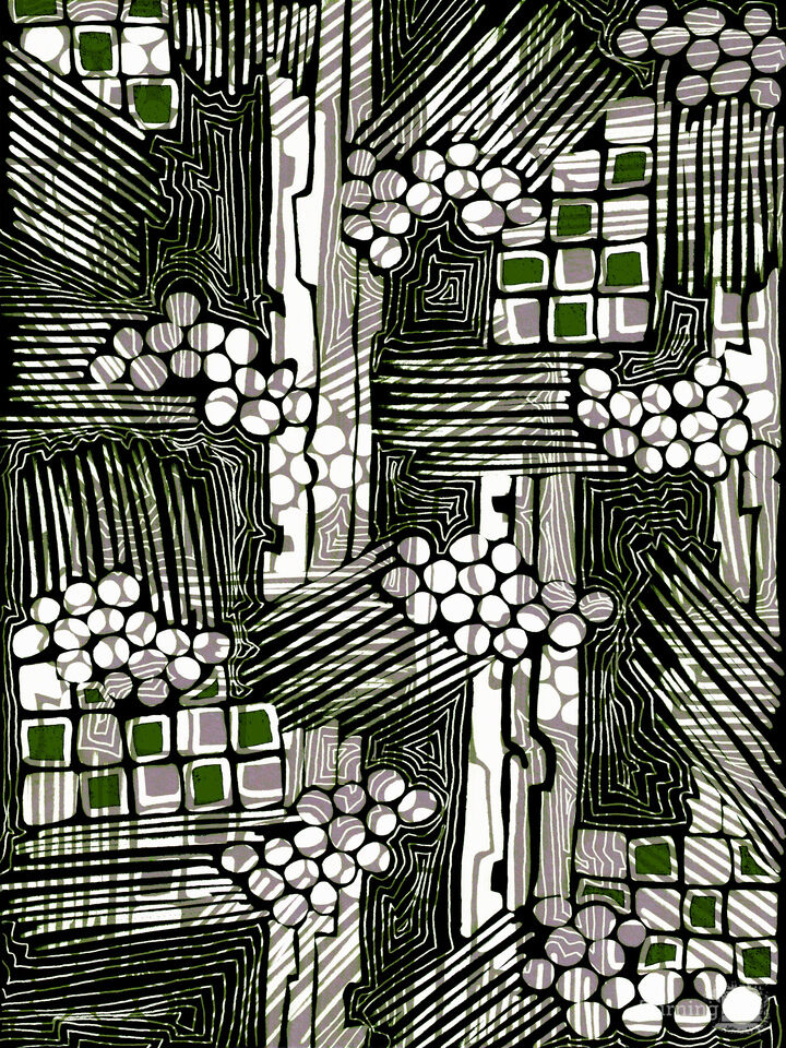 SUM OF ITS PARTS, INVERTED GREEN ABSTRACT GEOMETRIC