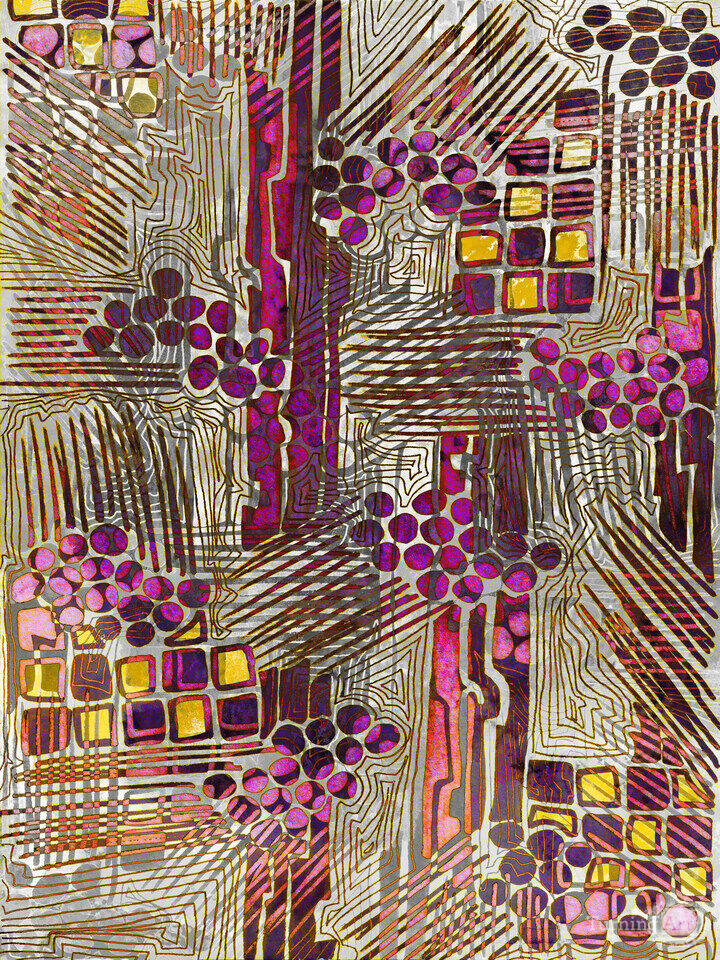 SUM OF ITS PARTS, WARM RAINBOW ABSTRACT GEOMETRIC