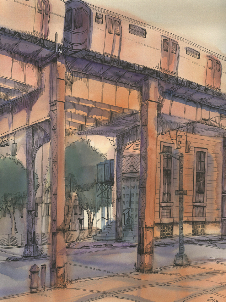 "Elevated Tracks in Brooklyn"