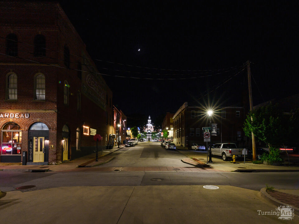 Night View Down Themis Street