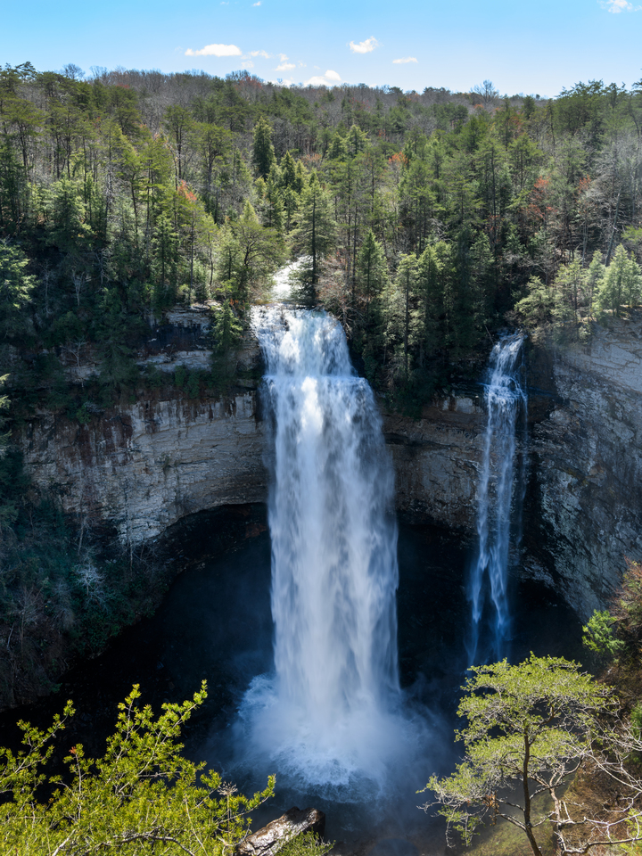 Spring waterfall at Fall Creek Falls