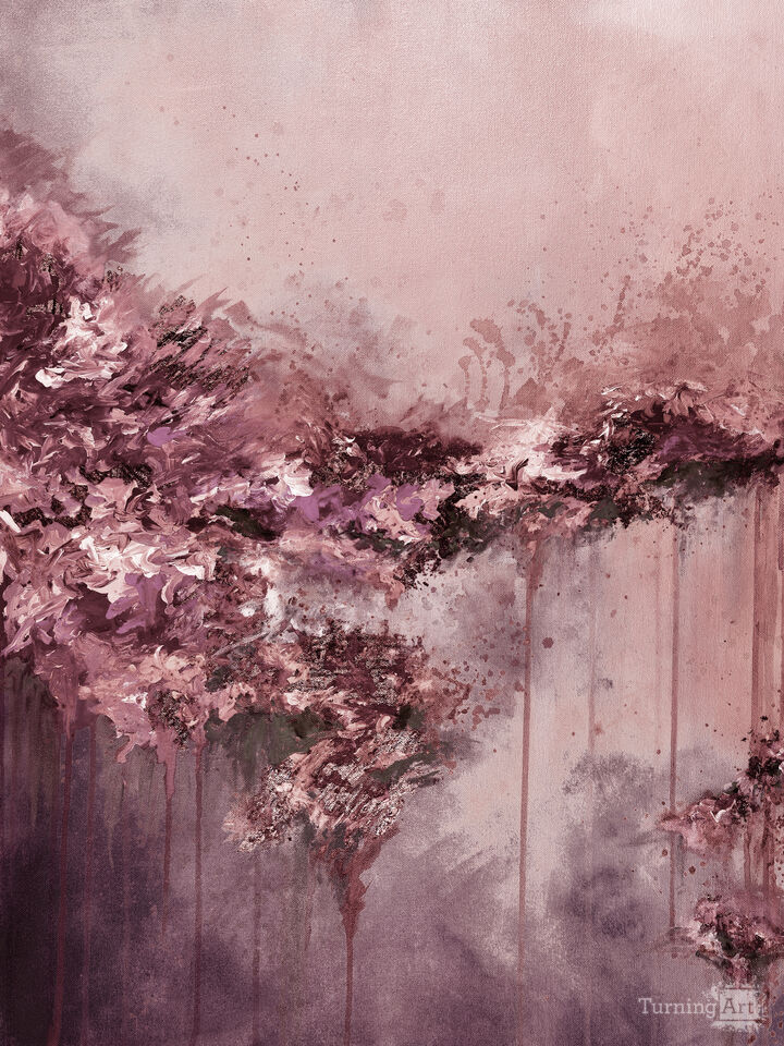 WHEN LAND MET SKY, DUSTY ROSE ABSTRACT LANDSCAPE