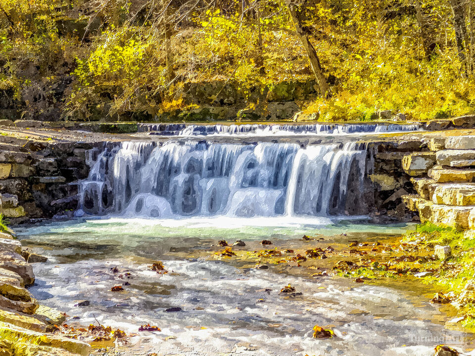 Autumn Cascade Painterly