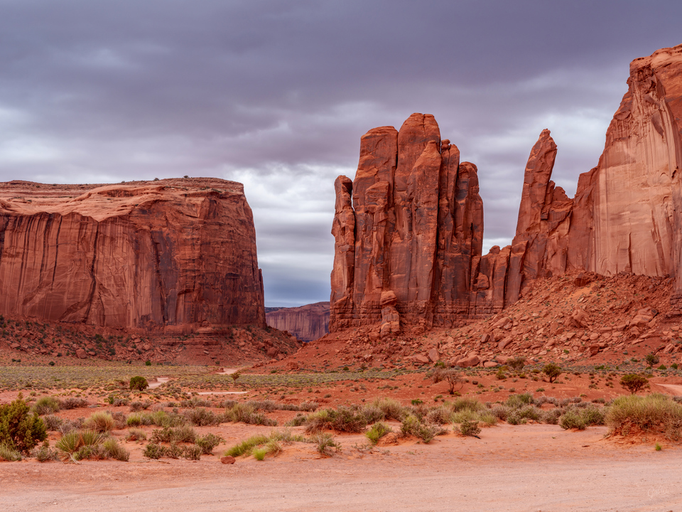 Storm Over Monument Valley Mesas