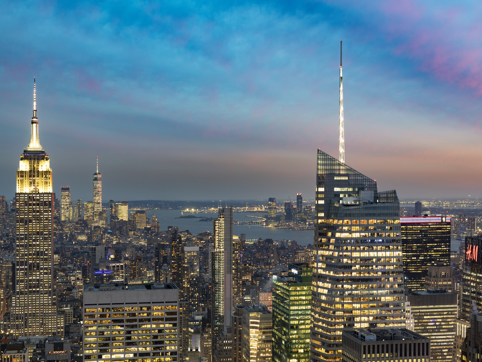 Elevated view of New York