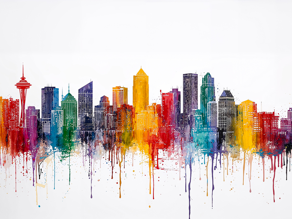 Vancouver Vibrant City Skyline