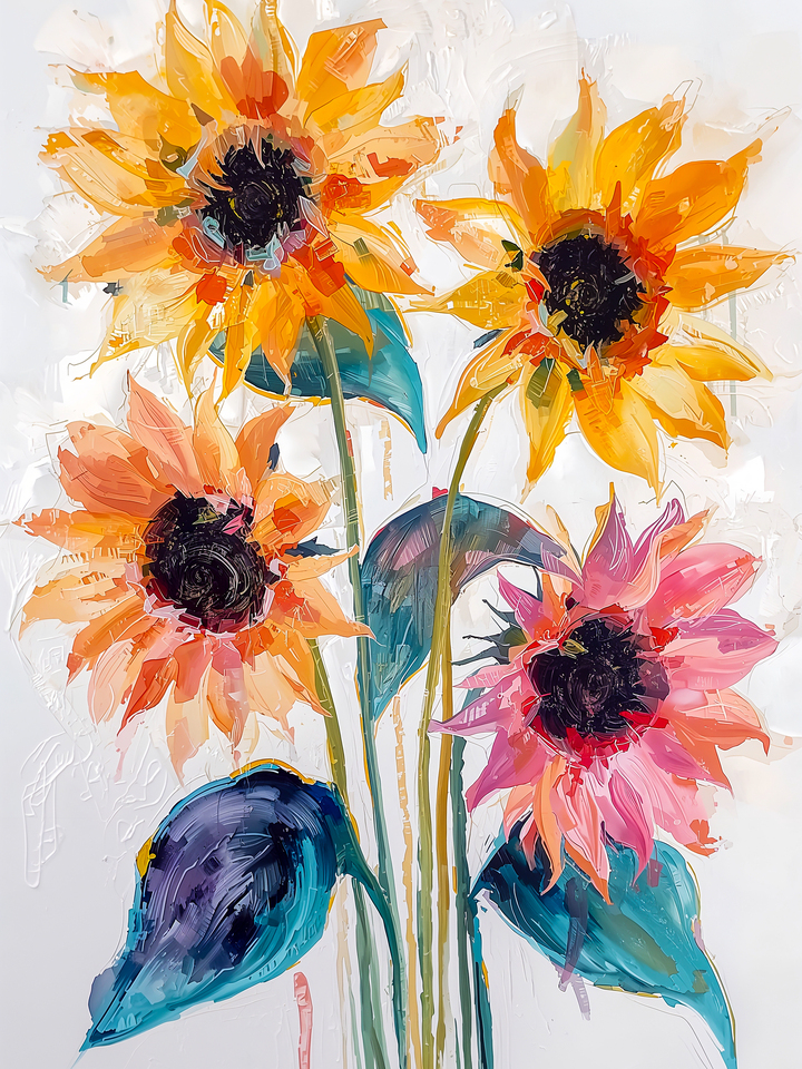 Vibrant Sunflowers in Full Bloom