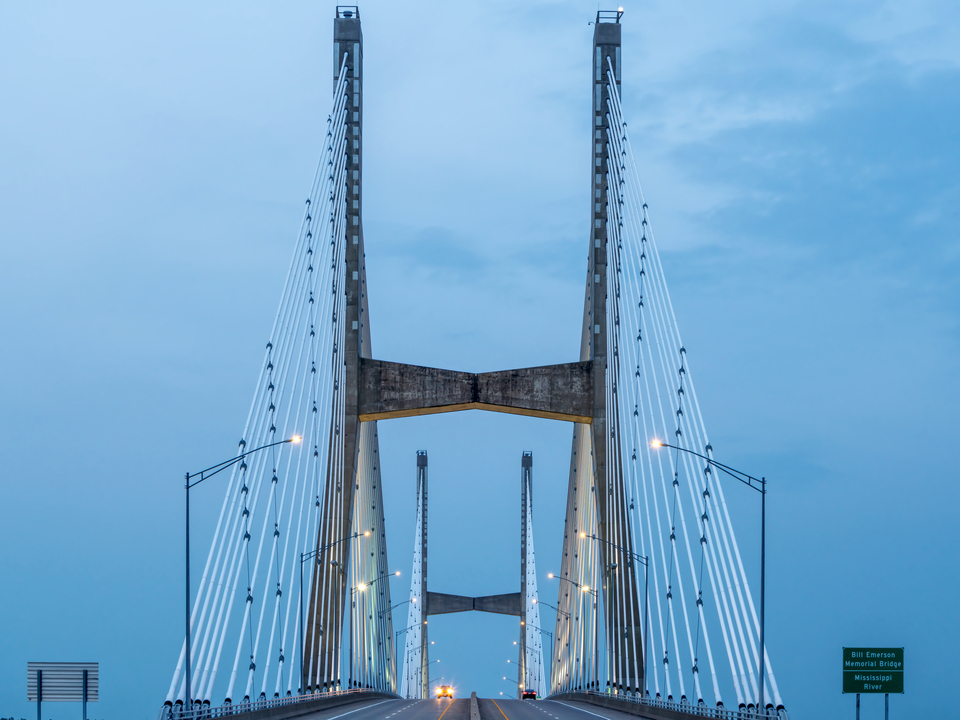 Bill Emerson Bridge Blue Hour