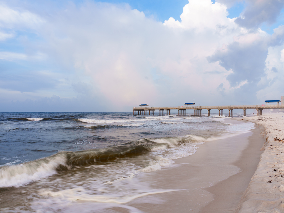 Left Over Sunrise Light Orange Beach