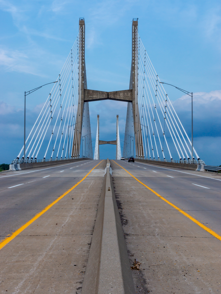 Crossing Bill Emerson At Blue Hour
