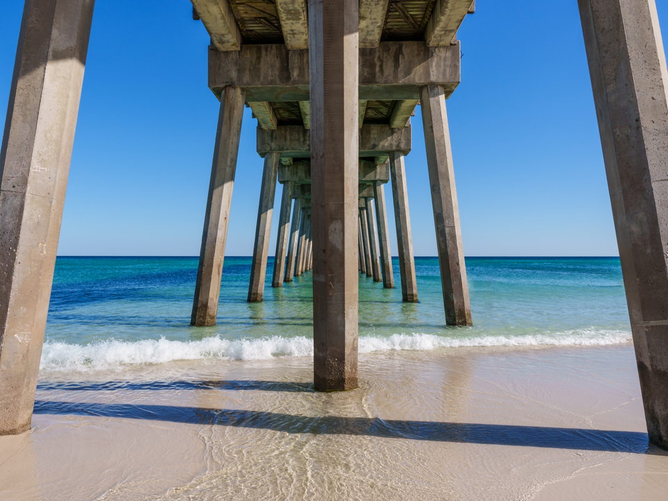 Emerald Stillness Beneath Pensacola Pier