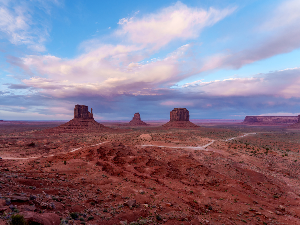 Pink Skies Of Monument Valley