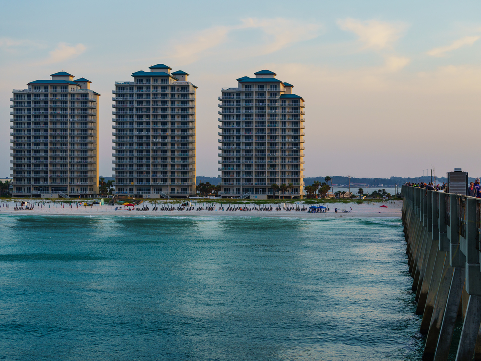 Navarre Beach Skyline Fishing At Dawn