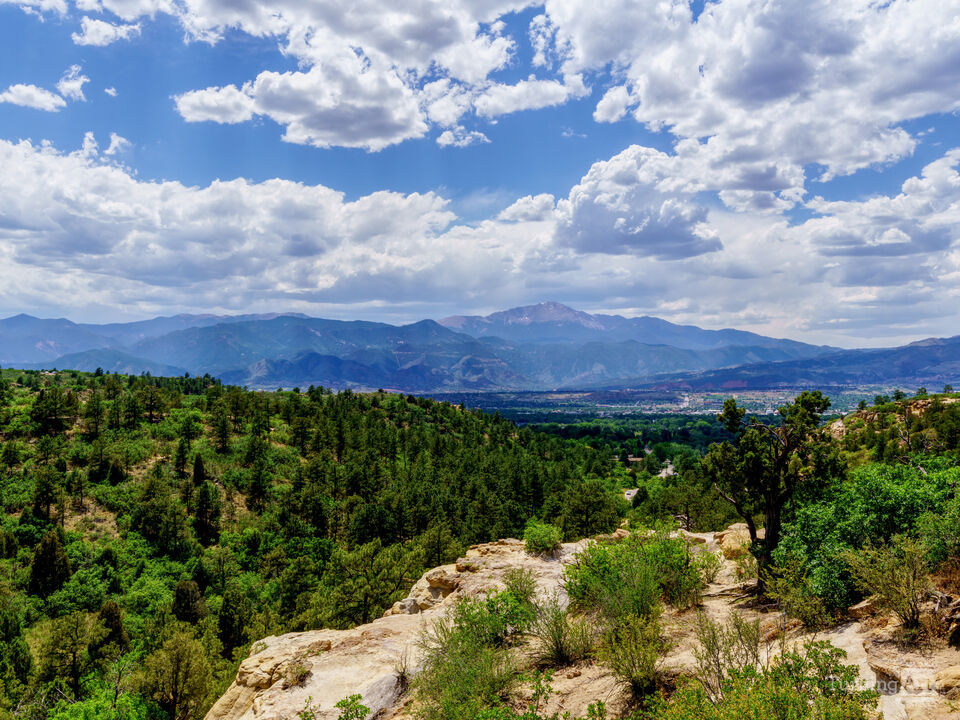 Dramatic Clouds Over Pikes Peak Colorado