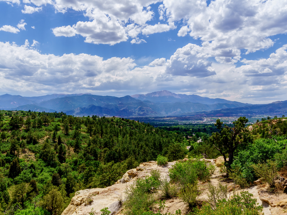 Dramatic Clouds Over Pikes Peak Colorado