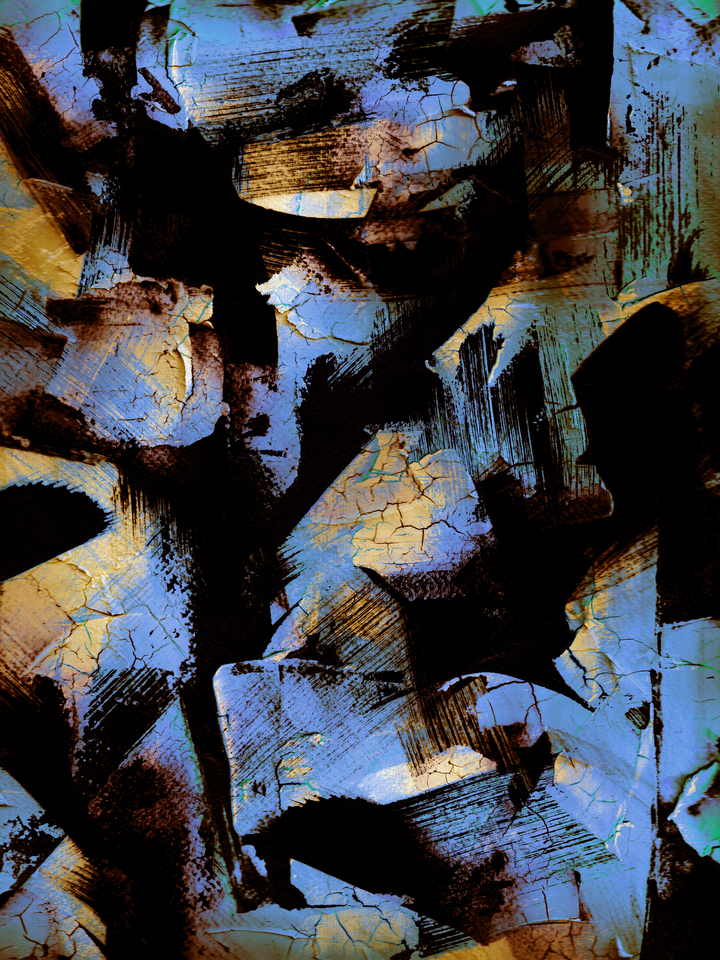FRACTURED LAVENDER RUST 1 COLORFUL ABSTRACT (DIPTYCH)