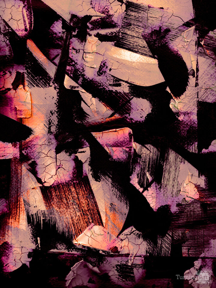 FRACTURED WARM JEWEL TONE 2 COLORFUL ABSTRACT (DIPTYCH)