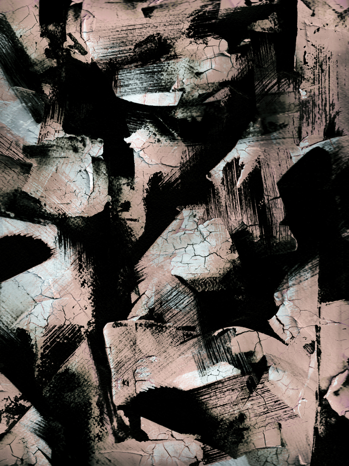 FRACTURED WARM NEUTRAL BEIGE 1 ABSTRACT (DIPTYCH)