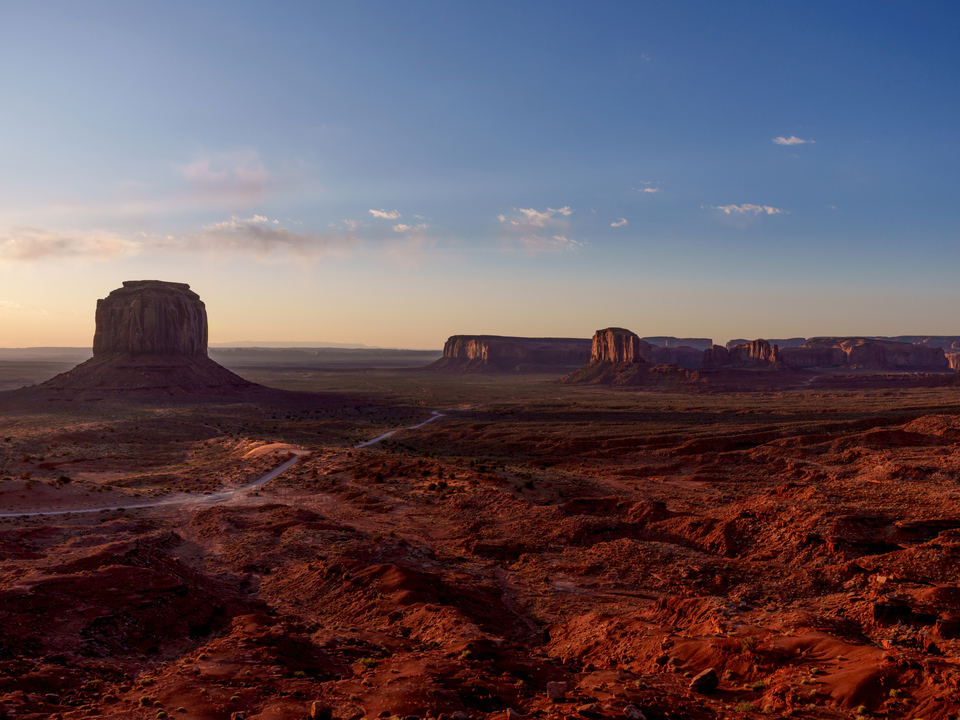 Morning Light And Shadows Across Monument Valley