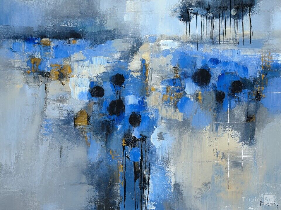 Blue abstract landscape 