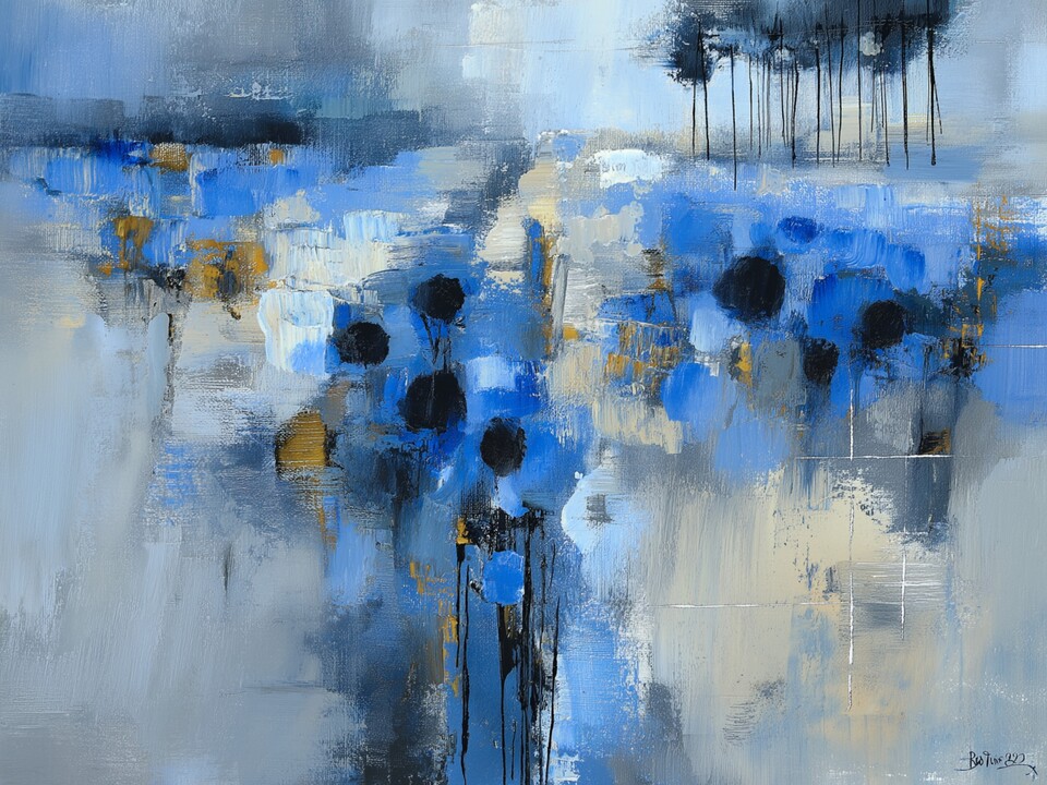 Blue abstract landscape 