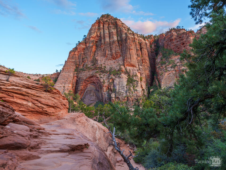 Evening Light Zion Canyon Mountains