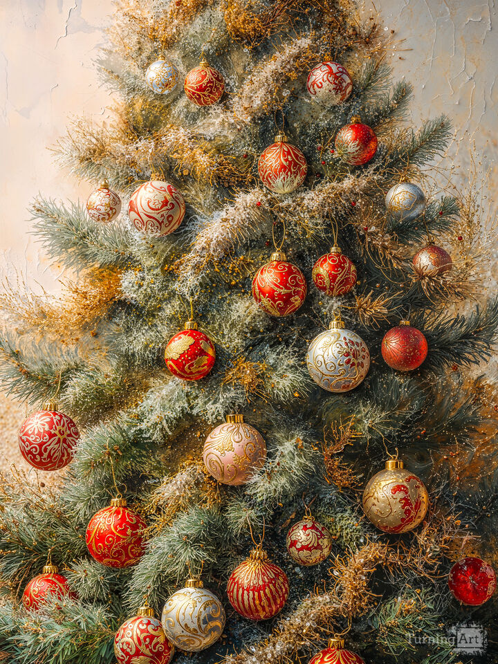 Magical Christmas Tree with Ornaments