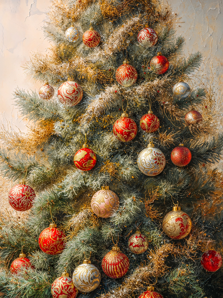 Magical Christmas Tree with Ornaments