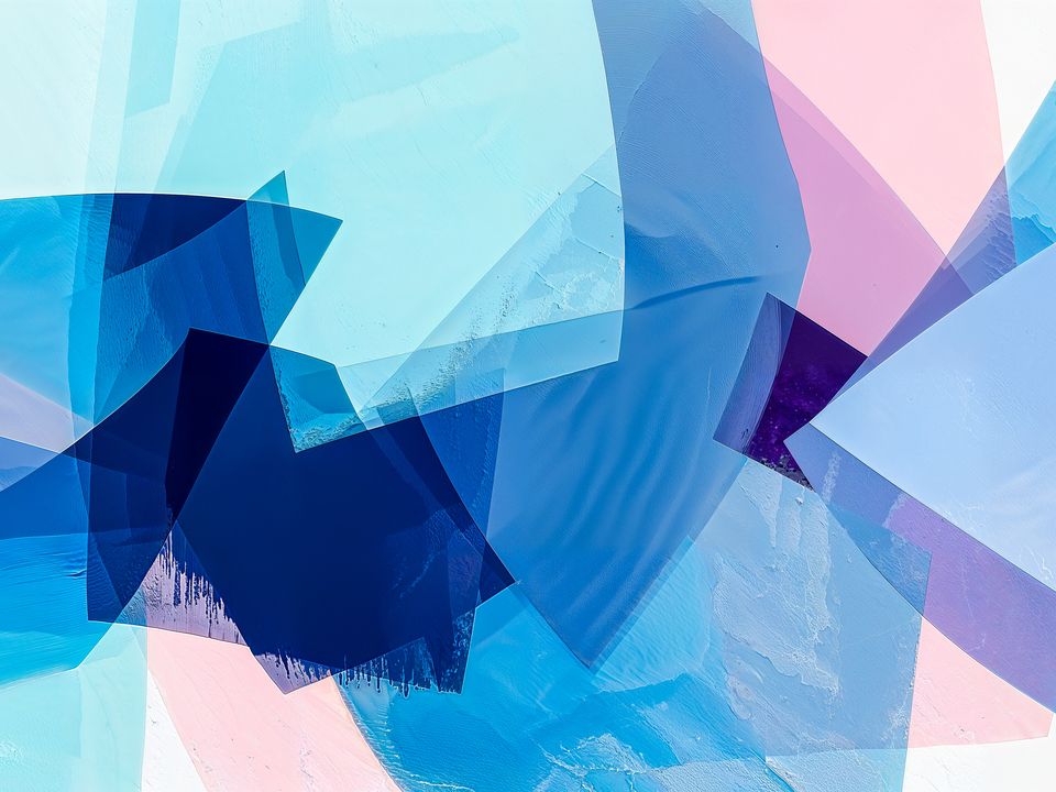 Geometric Blue and Pink Dreams