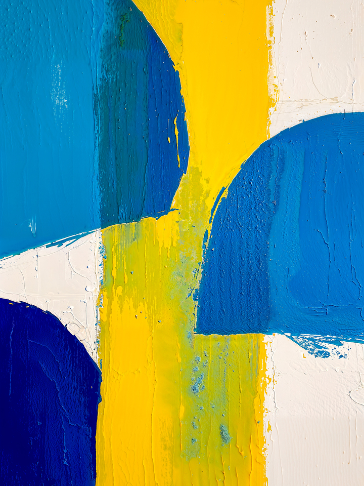 Blue Umbrella - Geometric Abstract